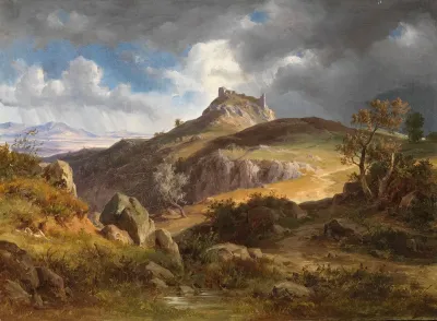 Blick Auf Die Burgruine Von Canossa