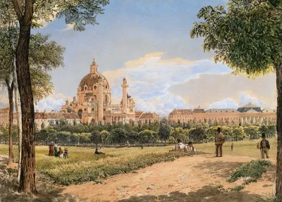 Blick Auf Die Karlskirche Und Das Polytechnische Institut