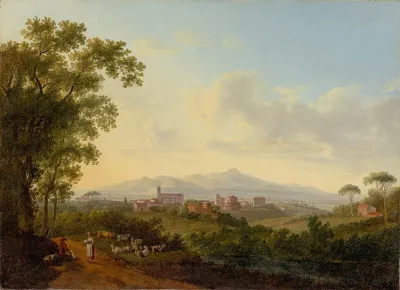 Blick Auf Die Kirchen S Agnese Fuori Le Mura Und S Costanza In Rom