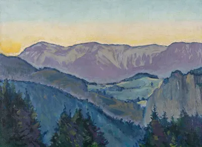 Blick Auf Die Rax Von Der Villa Mautner V Markhof Im Abendlicht