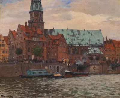 Blick Auf Die St Katharinenkirche In Hamburg