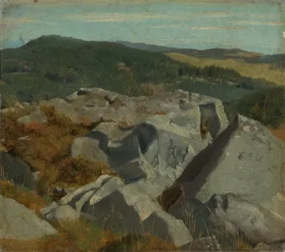 Blick Auf Felsen Und Hohenzuge