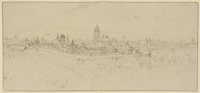Blick Auf Frankfurt Am Main Vom Muhlberg Aus Gesehen Im Vordergrund Von Der Stadtmauer Umschlossen Sachsenhausen