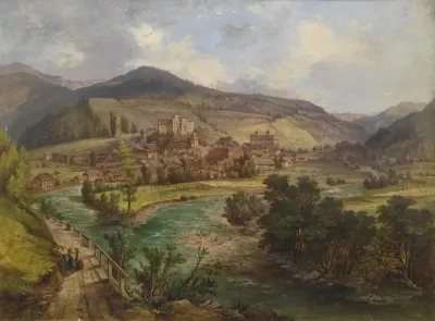 Blick Auf Gmund In Karnten