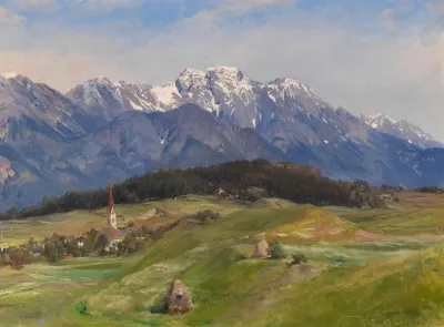 Blick Auf Igls Im Inntal
