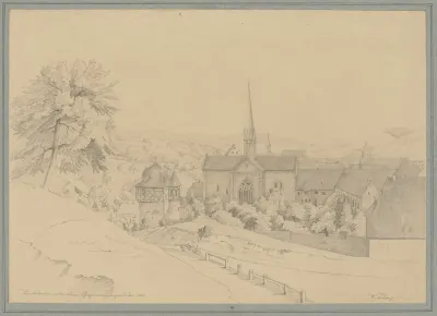 Blick Auf Kloster Maulbronn Links Der Faustturm