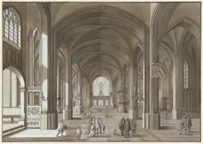 Blick Auf Lettner Und Chor Einer Dreischiffigen Gotischen Kirche