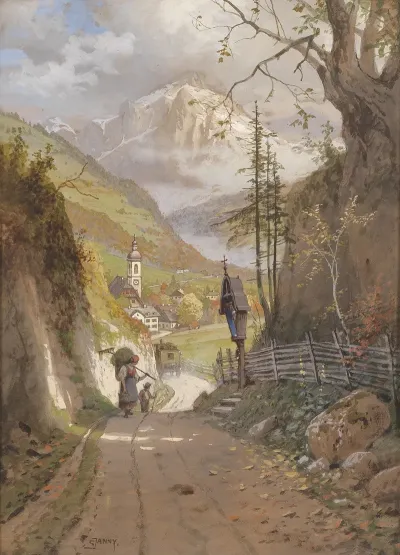 Blick Auf Ramsau Bei Berchtesgaden