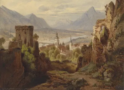 Blick Auf Rattenberg Am Inn