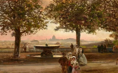 Blick Auf Rom Von Der Villa Medici