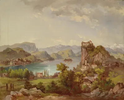 Blick Auf Veldes