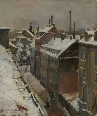 Blick Aus Dem Atelier Des Kunstlers Auf Die Augustastrase In Karlsruhe