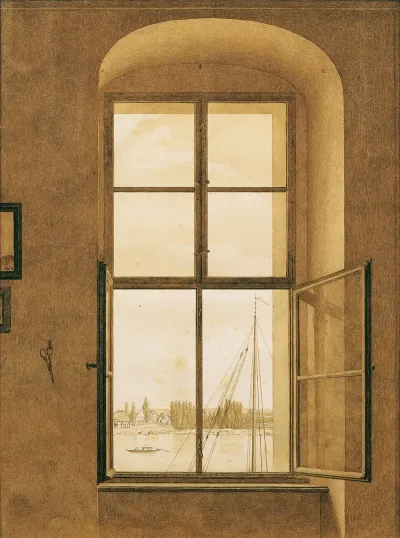 Blick Aus Dem Atelier Des Kunstlers Rechtes Fenster