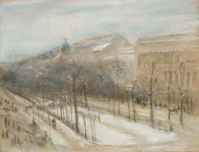 Blick Aus Dem Wohnzimmerfenster Des Kunstlers Auf Die Strase Unter Den Linden