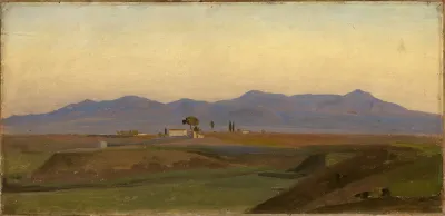 Blick Aus Der Romischen Campagna Auf Die Sabinerberge