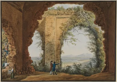 Blick Aus Der Villa Des Maecenas Auf Monte Cavo Und Rocca Di Papa