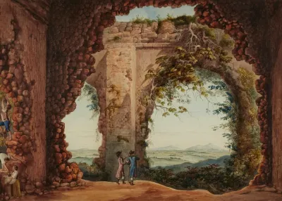 Blick Aus Der Villa Des Maecenas In Tivoli Auf Die Campagna