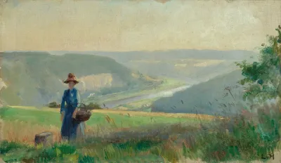 Blick In Das Elbtal Bei Konigstein
