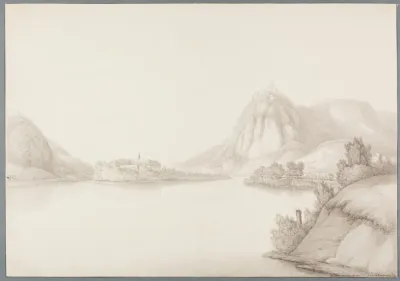 Blick In Das Rheintal Mit Kloster Nonnenwerth Dem Drachenfels Und Rolandseck