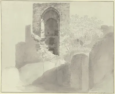 Blick In Die Hohe Fensteroffnung Eines Turmes Ruine Hohenstein Bei Bad Schwalbach