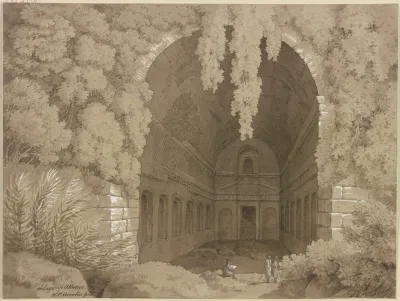 Blick In Eine Antike Tonnengewolbte Grotte