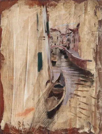 Blick In Einen Venezianischen Kanal