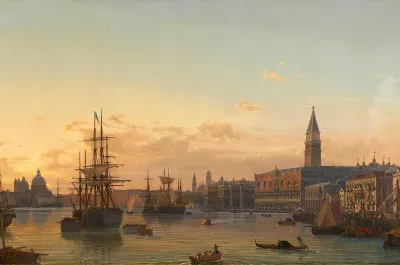 Blick Uber Das Bacino Di San Marco In Venedig