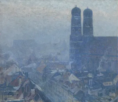Blick Uber Munchen Mit Der Frauenkirche
