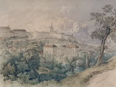 Blick Uber Prag Von Petrin Aus