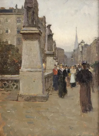 Blick Vom Rechten Bruckenkopf Der Elisabethbrucke Gegen Die Karntnerstrasse