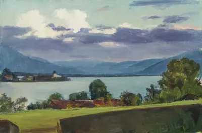 Blick Von Balkon Auf Die Fraueninsel