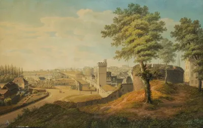 Blick Von Der Elisabethenschanze Auf Die Rundbastion Zum Steinentor Und Zur Steinenschanze In Basel