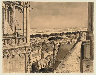 Blick Von Der Kathedrale In Tours
