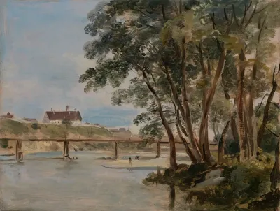 Blick Von Der Praterinsel Uber Die Isar Zum Siechenhaus Auf Dem Gasteig