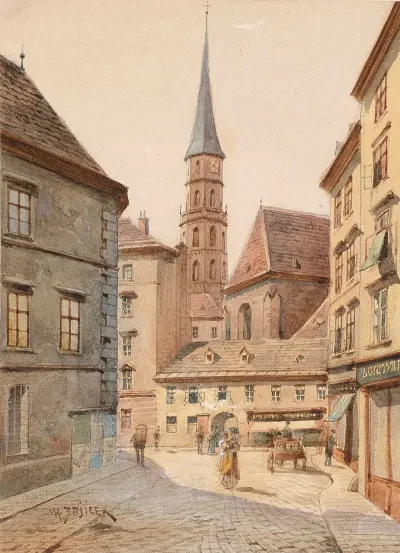 Blick Von Der Stallburggasse Zur Michaelerkirche