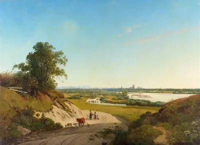 Blick Von Oberfohring Auf Munchen