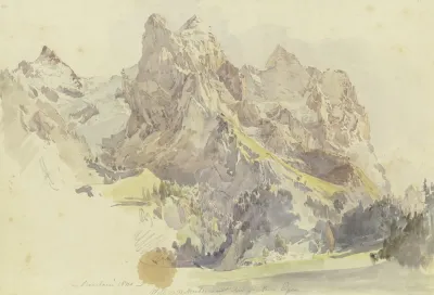 Blick Von Rosenlaui Auf Das Wetterhorn Und Den Eiger