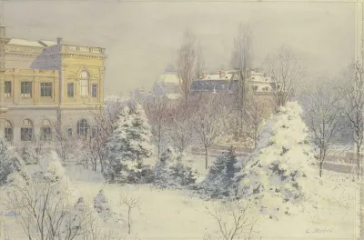 Blick Von Suden Auf Das Stadelsche Kunstinstitut Im Winter