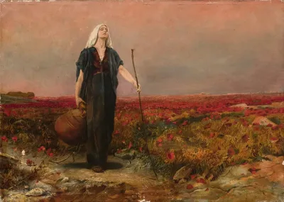 Blind Woman In The Field
