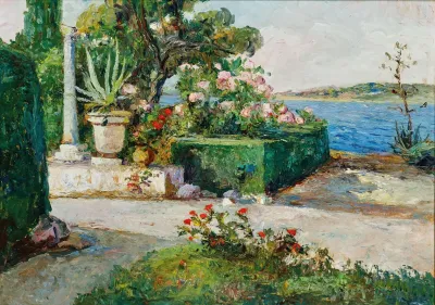 Blooming Garden At The Coast