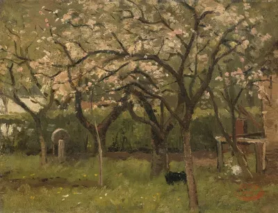Blossoming Tree In An Orchard