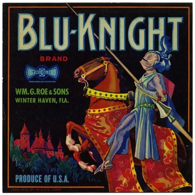 Blu Knight Brand Produce Label