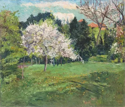 Bluhender Obstbaum