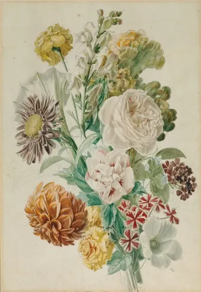 Blumenstraus Mit Rose Und Dahlie
