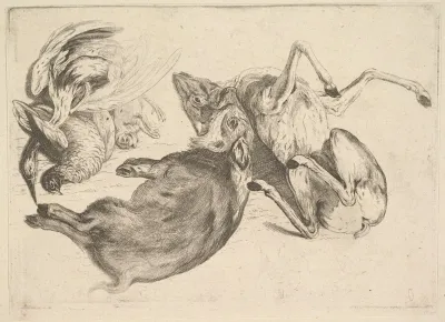 Boar Deer Heron And Other Game Wenceslaus Hollar Bohemian