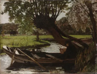 Boat With A Pollard Willow