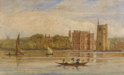 Boating Before Lambeth Palace London