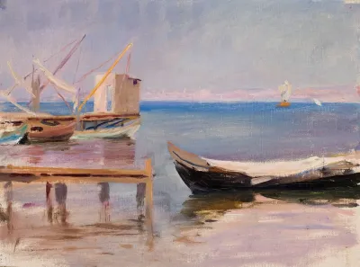 Boats At The Coast From The Journey To Constantinople