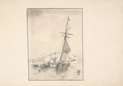 Boats Moored Near Cliffs Of Dover