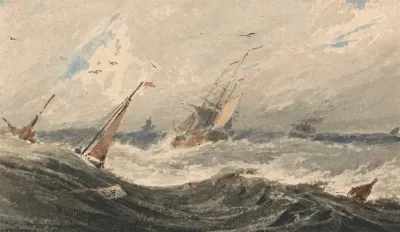 Boats On A Stormy Sea